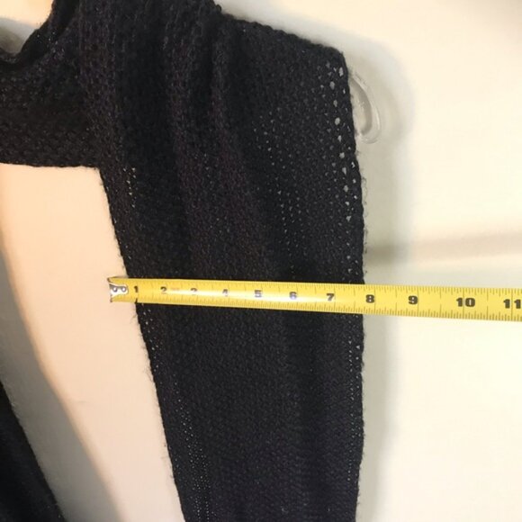 Juicy Couture NEW Knit Scarf Logo Gold Buttons Soft Warm Black White Rectangle - Picture 14 of 14